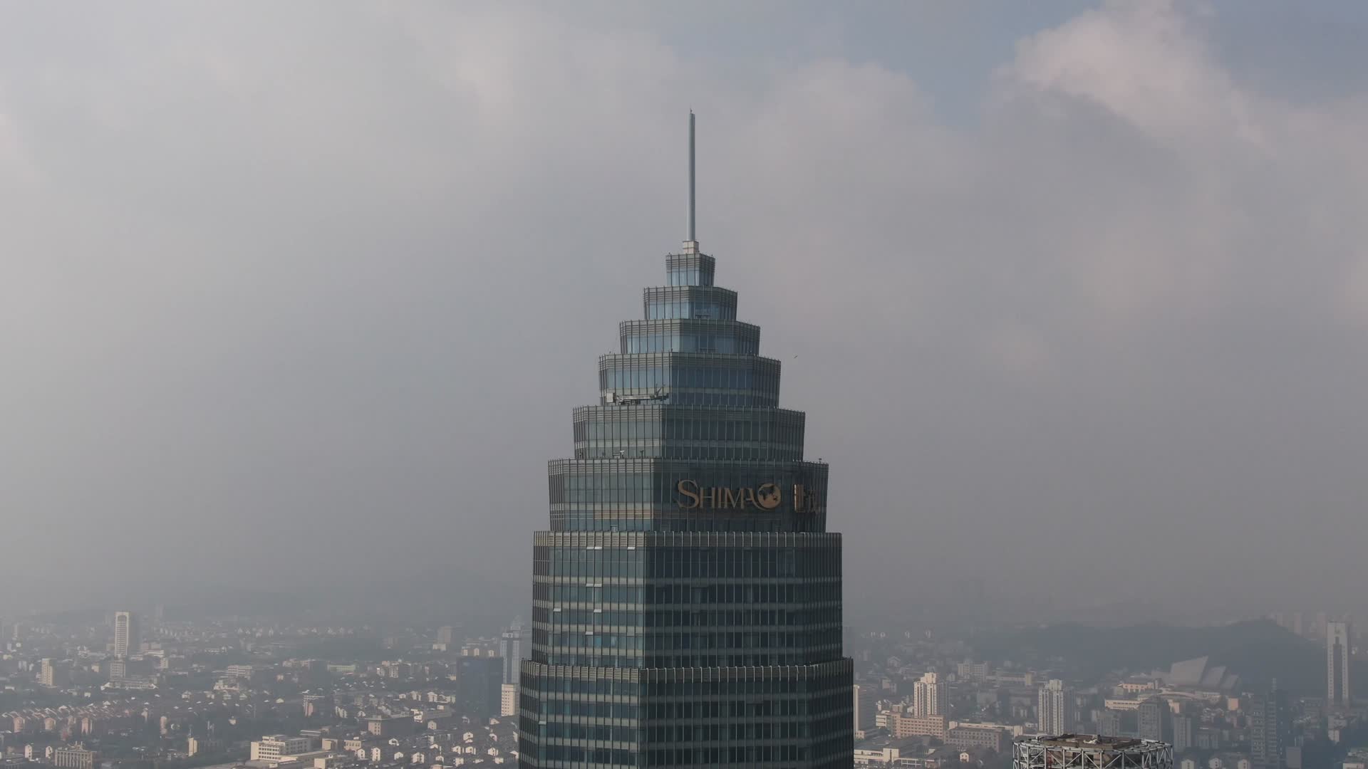 航拍浙江绍兴城市建筑地标视频的预览图
