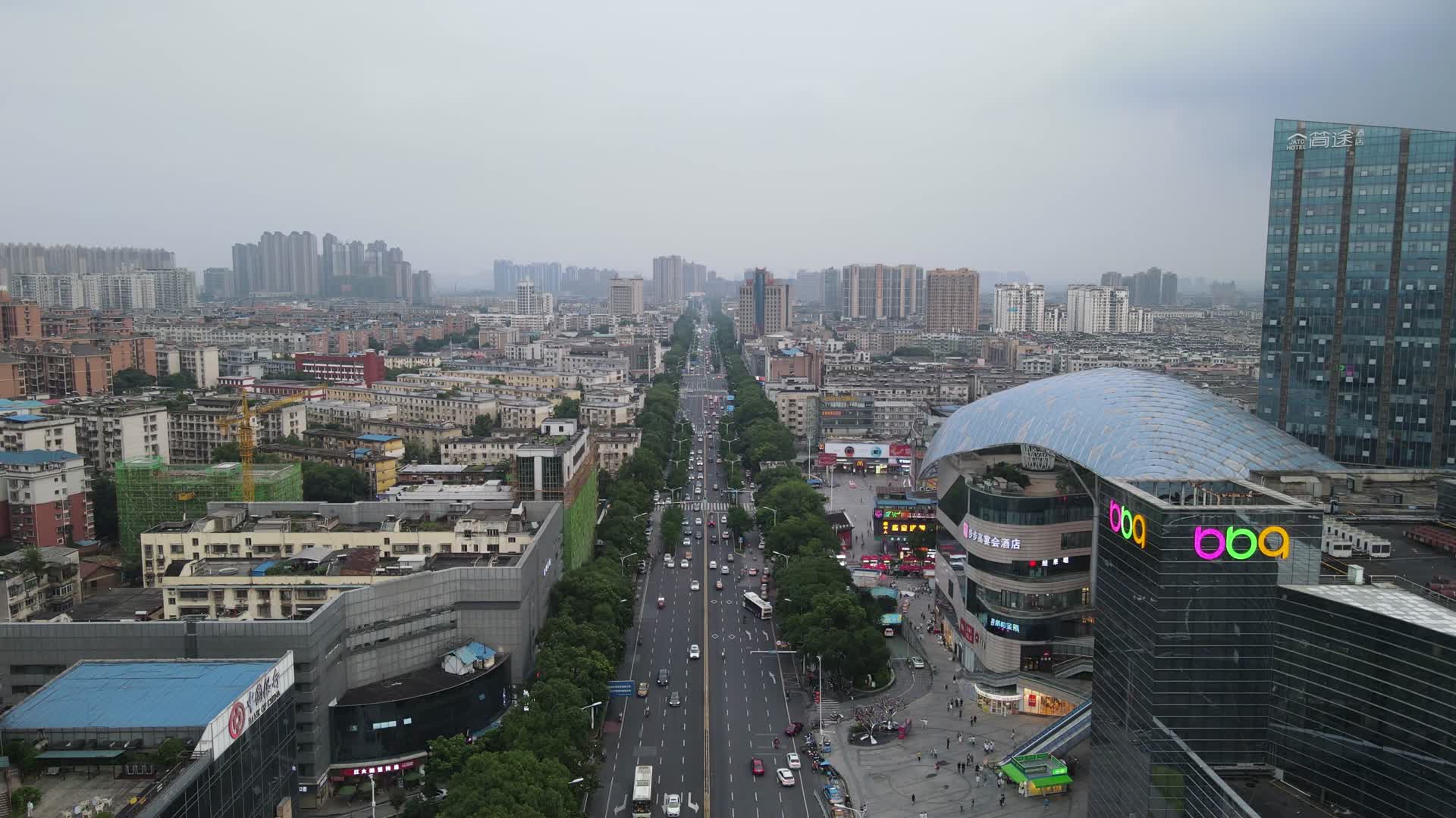 湖南湘潭城市建设航拍视频的预览图