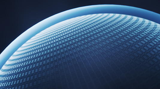 蓝色数字科技球体商务科技背景3D渲染视频的预览图