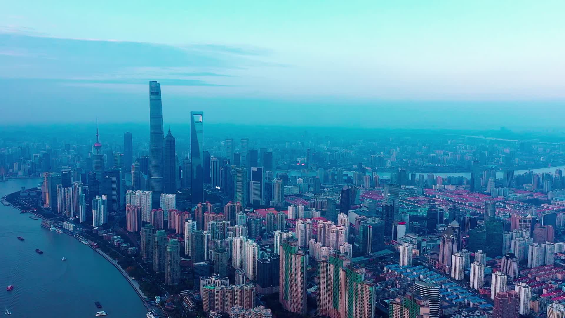上海的城市风光视频的预览图