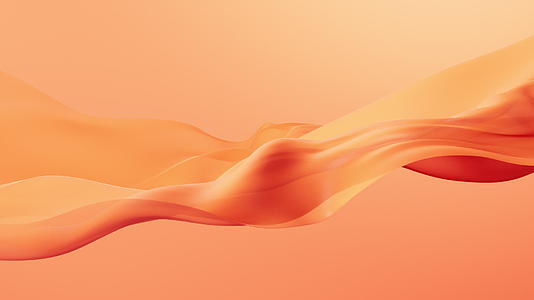 流动的橙色布料3D渲染视频的预览图
