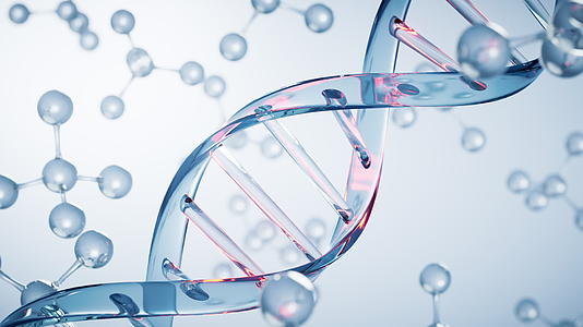 旋转的DNA与生物科技概念3D渲染视频的预览图