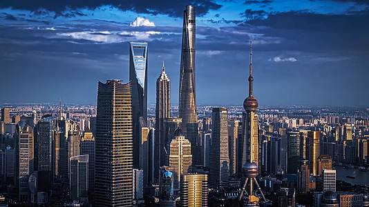 上海都市夜景航拍视频的预览图