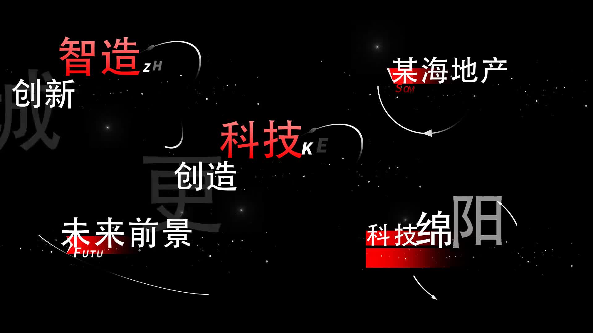 圆形科技文字标题AE模板视频的预览图