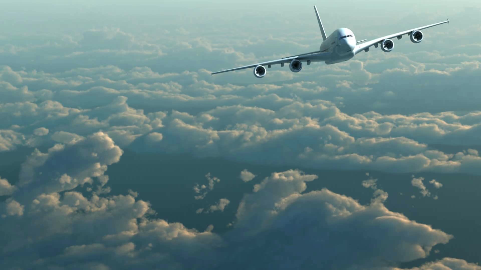 飞机航班天空飞行旅行视频视频的预览图