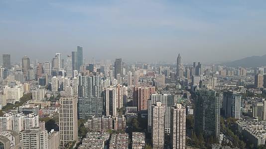 航拍江苏南京新街口高楼视频的预览图