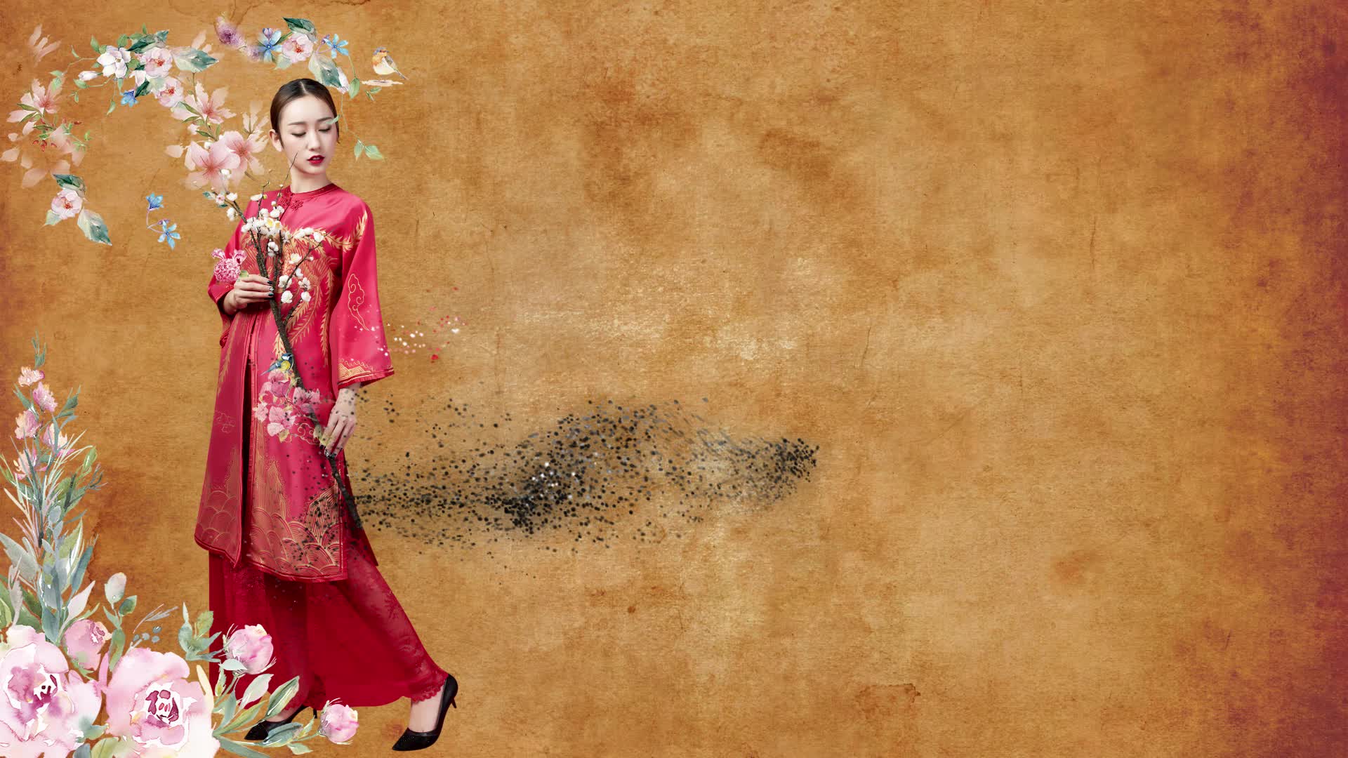 大气震撼水墨中式旗袍文化宣传视频的预览图