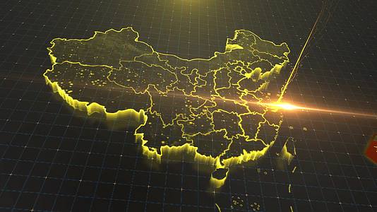黑金地图连线企业发展纪实ae模板视频的预览图