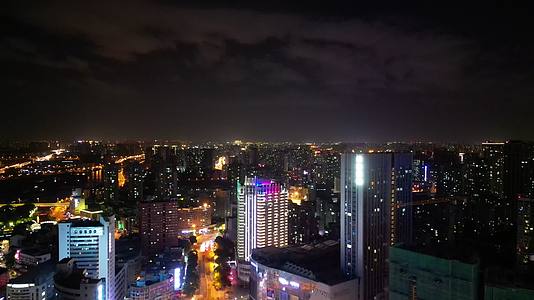 航拍江苏无锡城市夜景视频的预览图