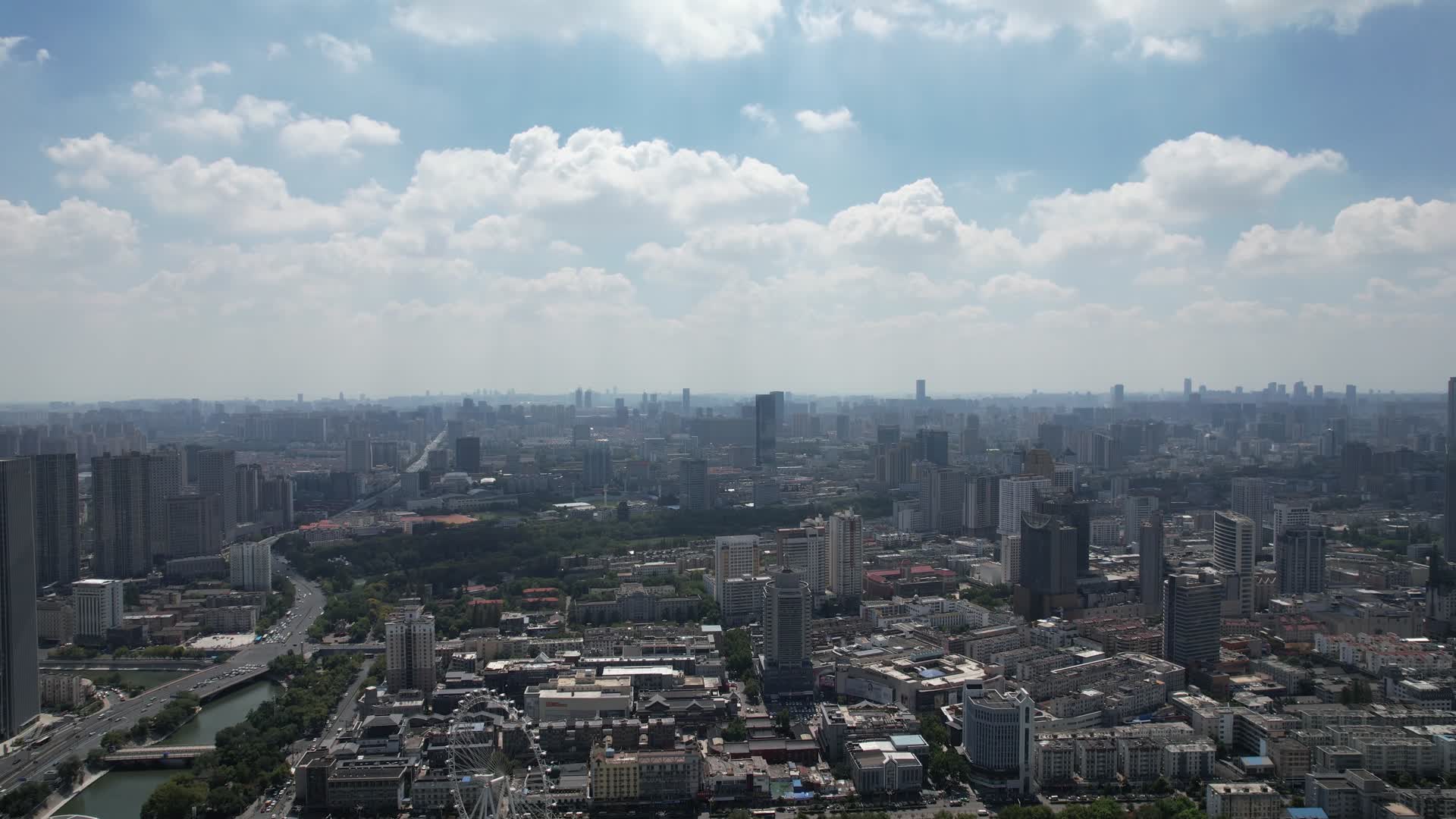 航拍安徽合肥城市大景城市天际线视频的预览图