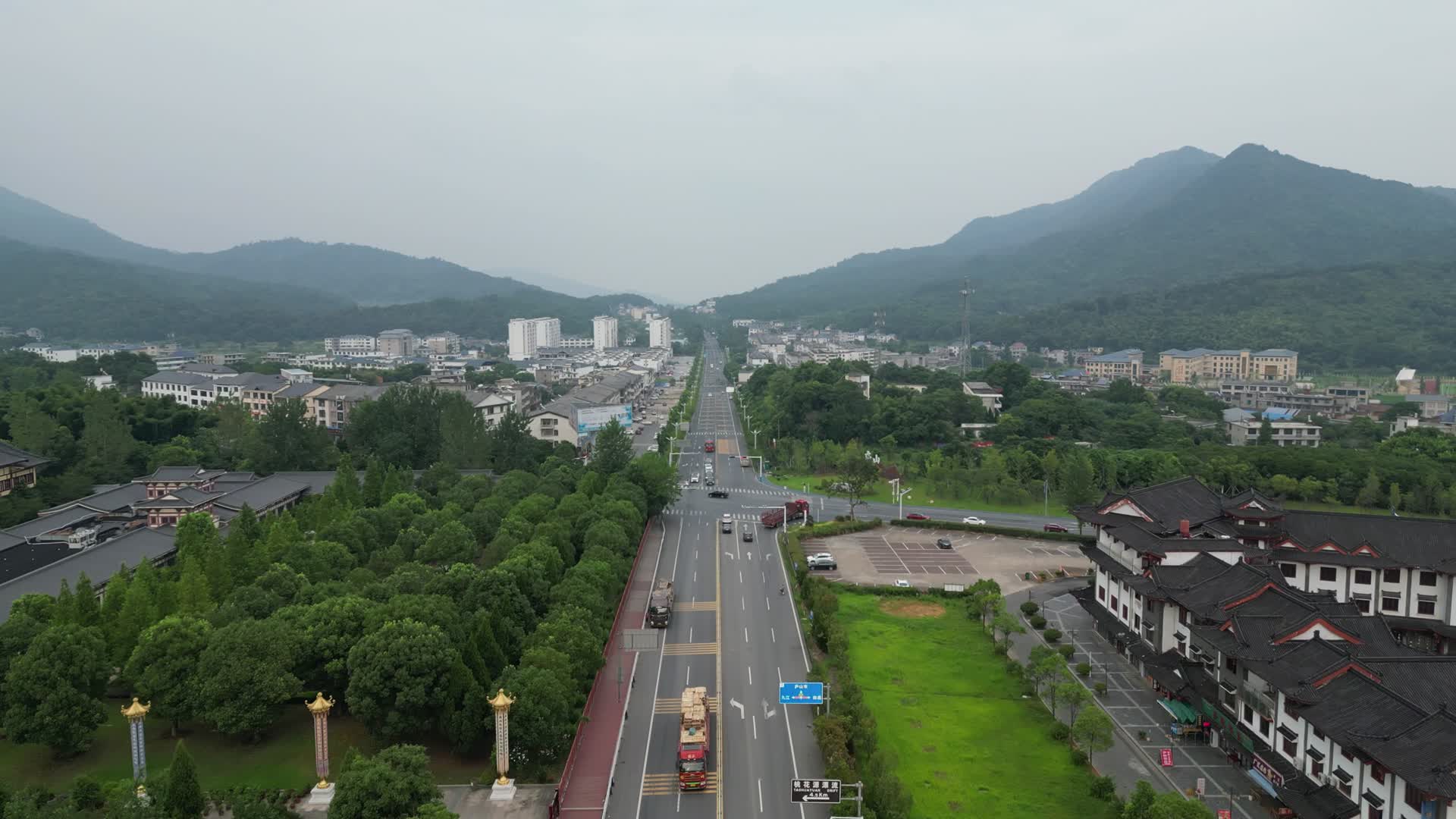 4A景区江西九江中华贤母园航拍视频的预览图