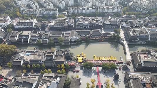 航拍江苏南京夫子庙5A景区视频的预览图