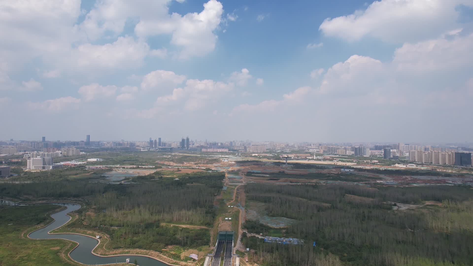 航拍江苏镇江城市建设城市风光视频的预览图
