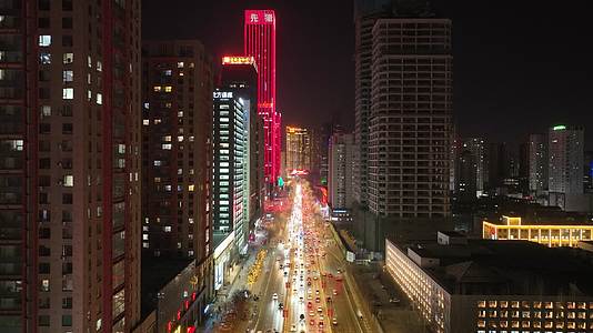 城市夜景航拍风光视频的预览图