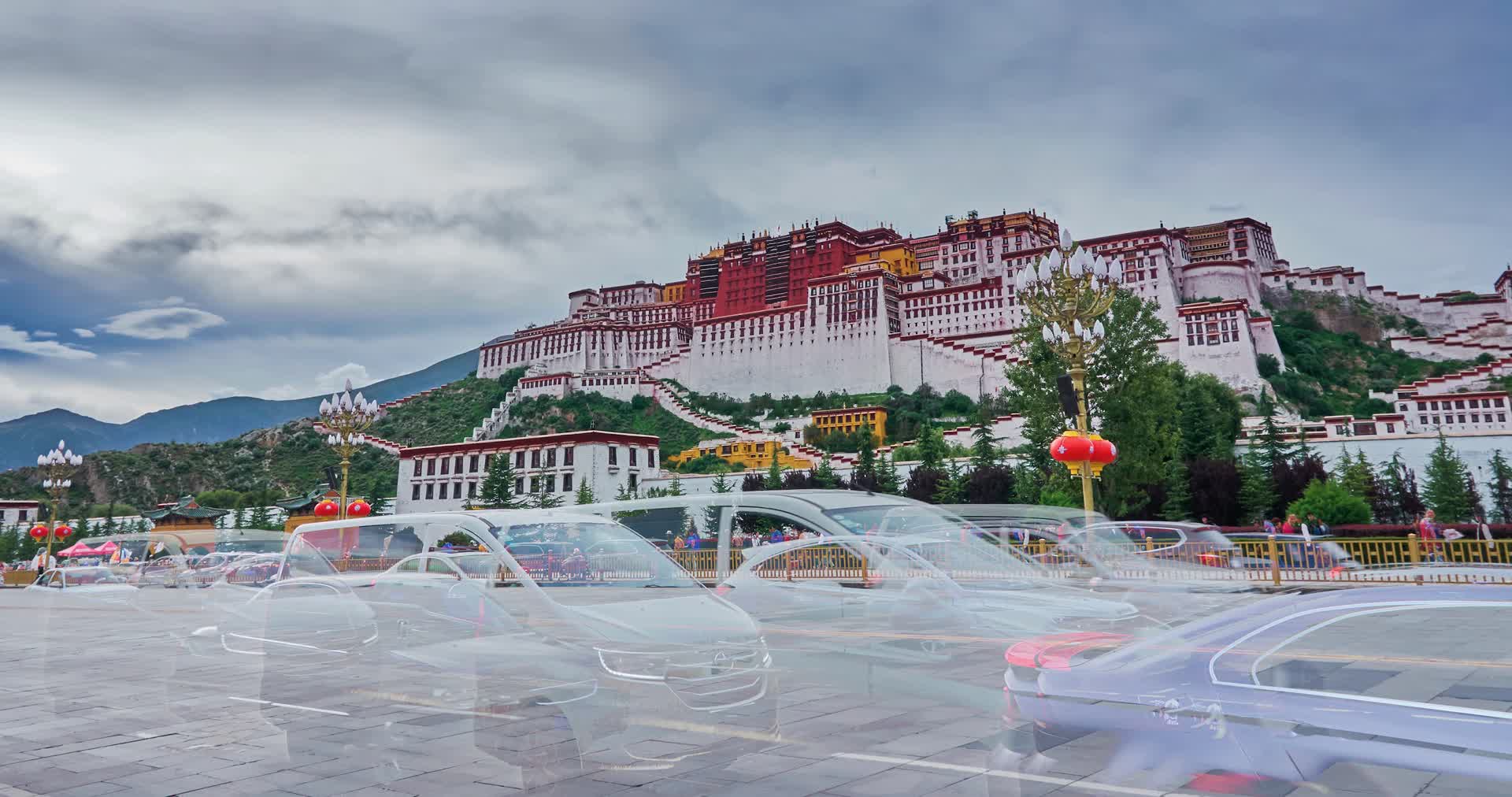 4K西藏拉萨布达拉宫延时12视频的预览图