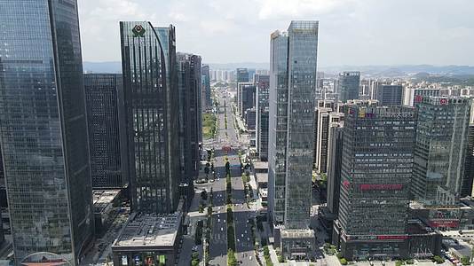 4K航拍贵州贵阳金融城商务建筑群视频的预览图