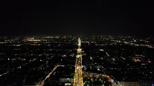 航拍江苏苏州城市夜景交通大道视频的预览图