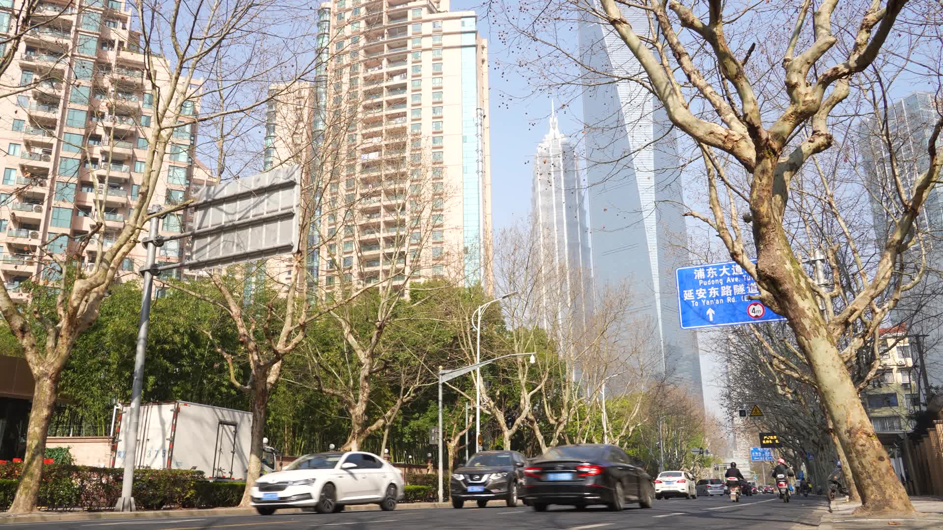 上海早晨街道视频的预览图