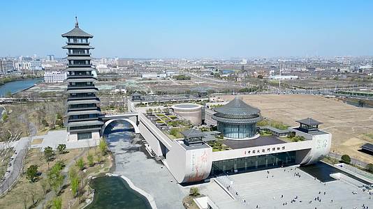 4K60帧扬州大运河博物馆航拍视频的预览图