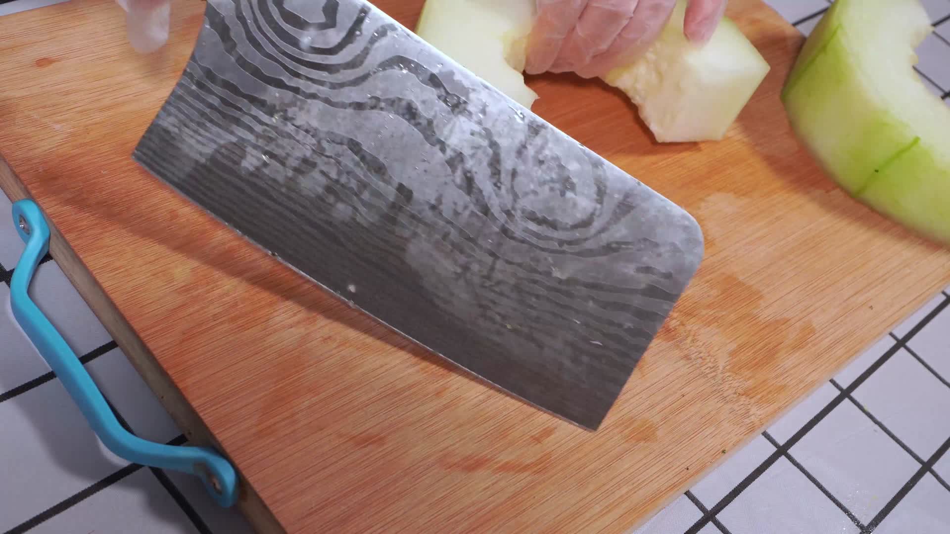 切冬瓜片切菜视频的预览图