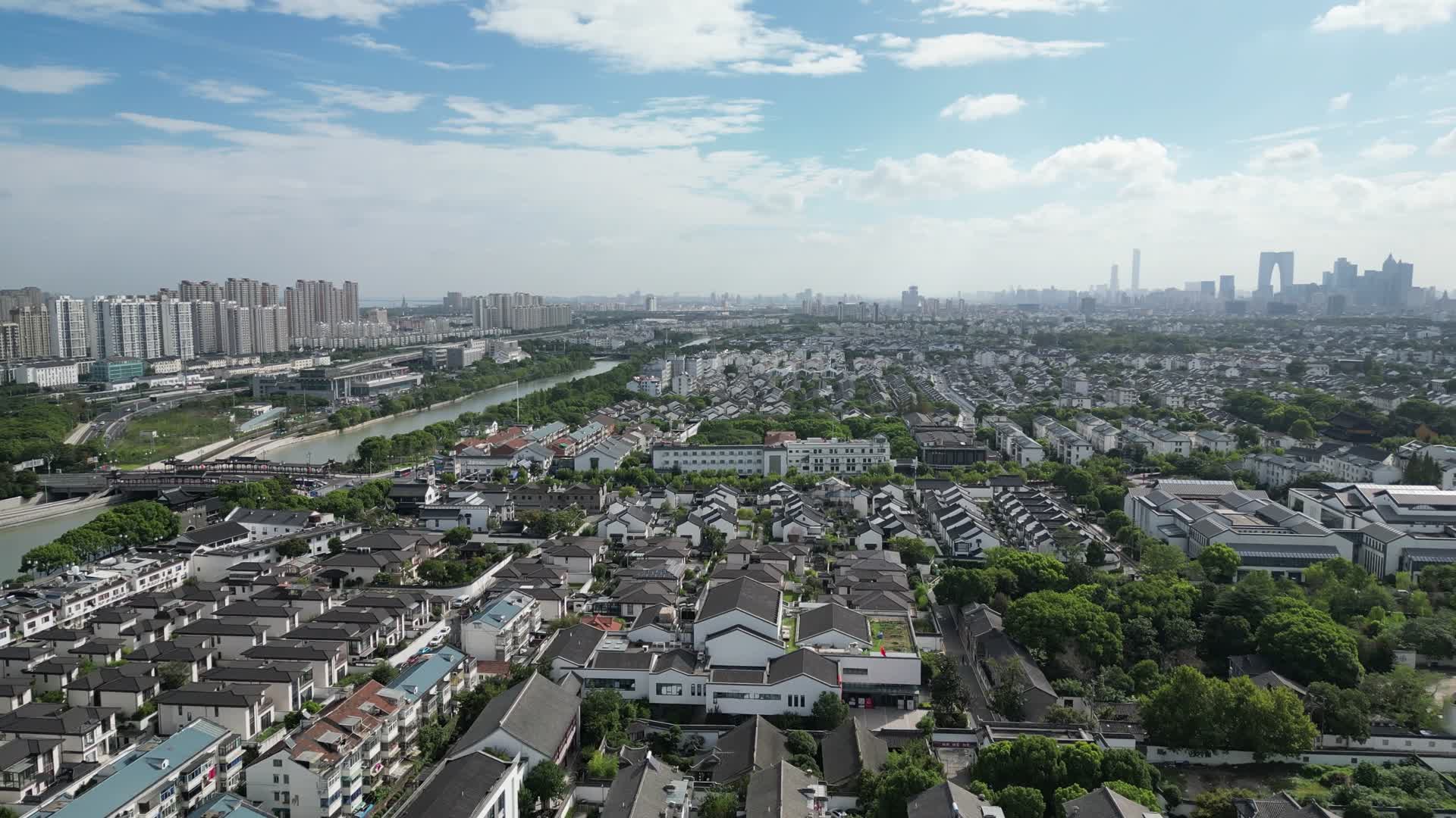 江苏苏州平江历史文化街区航拍视频的预览图