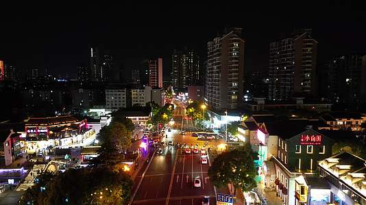 航拍江苏无锡城市夜景灯光视频的预览图
