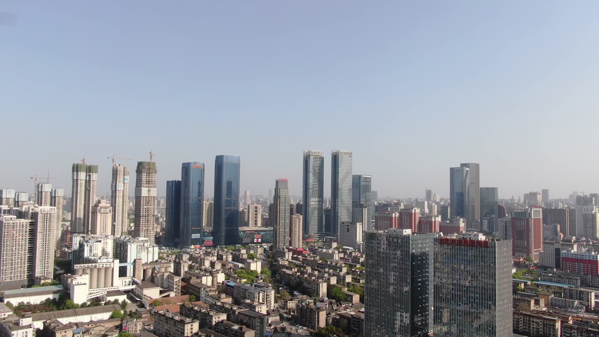 湖南长沙城市风光天际线航拍视频的预览图