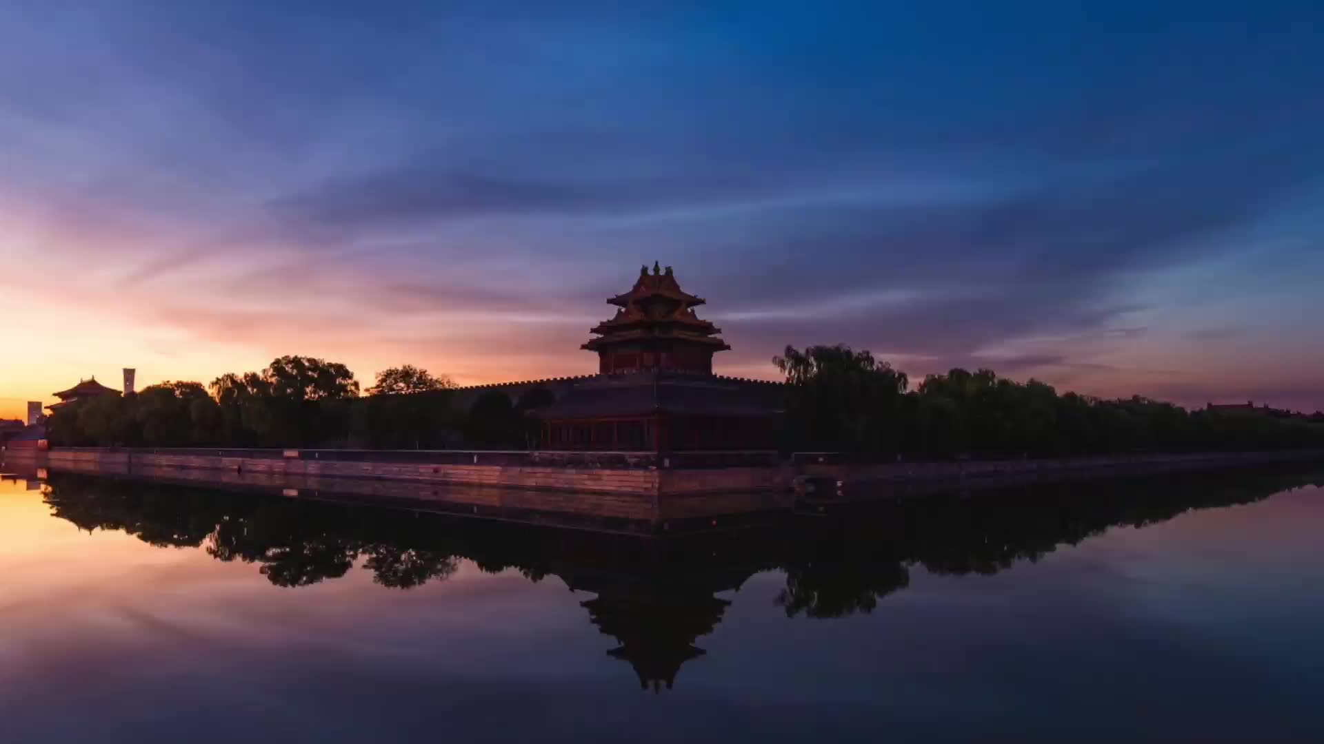 延时摄影北京城市景观宣传背景视频视频的预览图