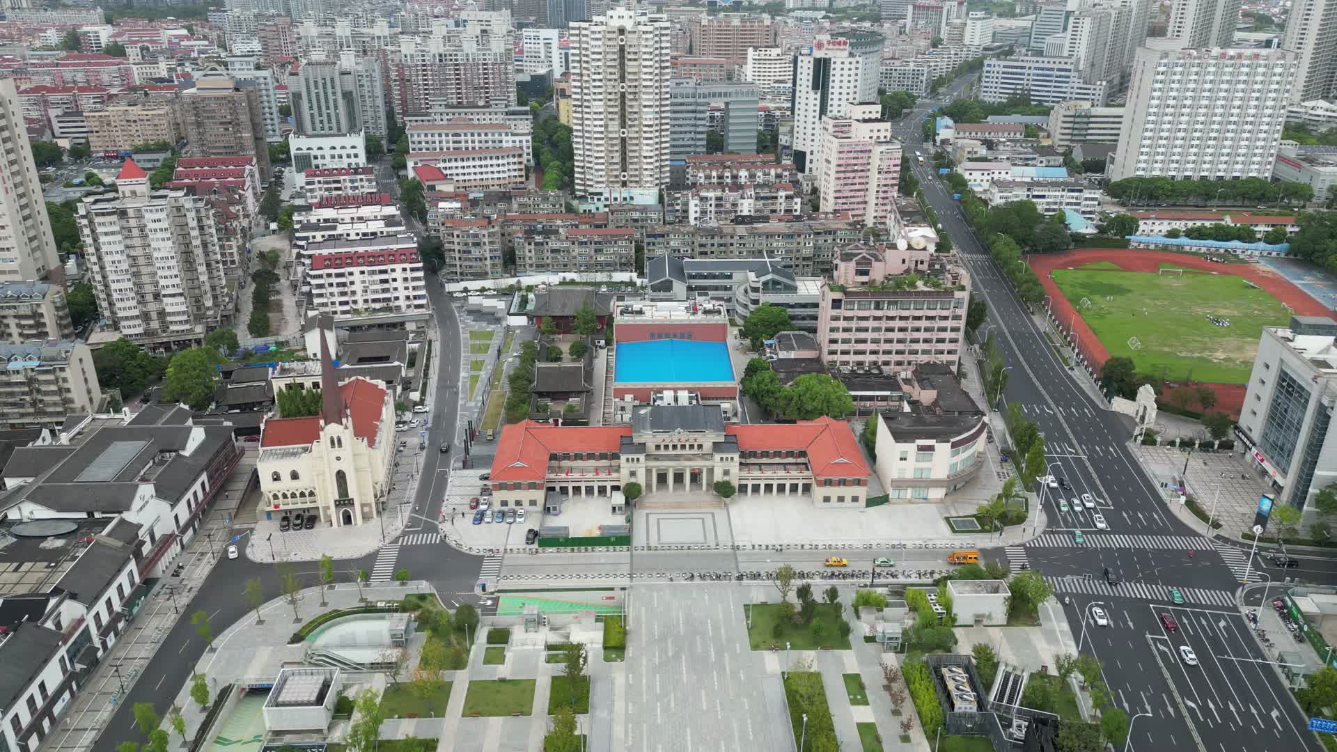 江苏常州城市交通航拍视频的预览图