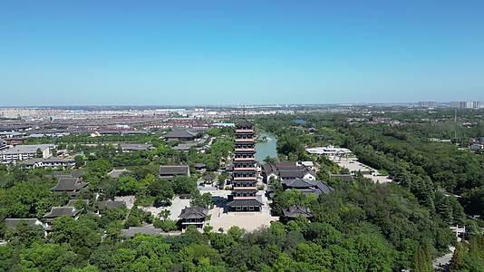 江苏扬州大明寺航拍视频的预览图