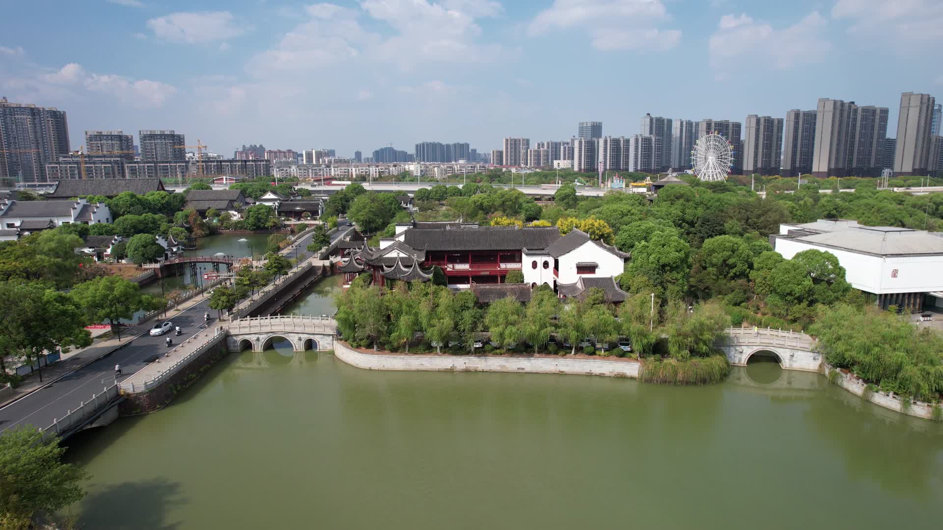 江西南昌八大三人梅湖4A景区航拍视频的预览图