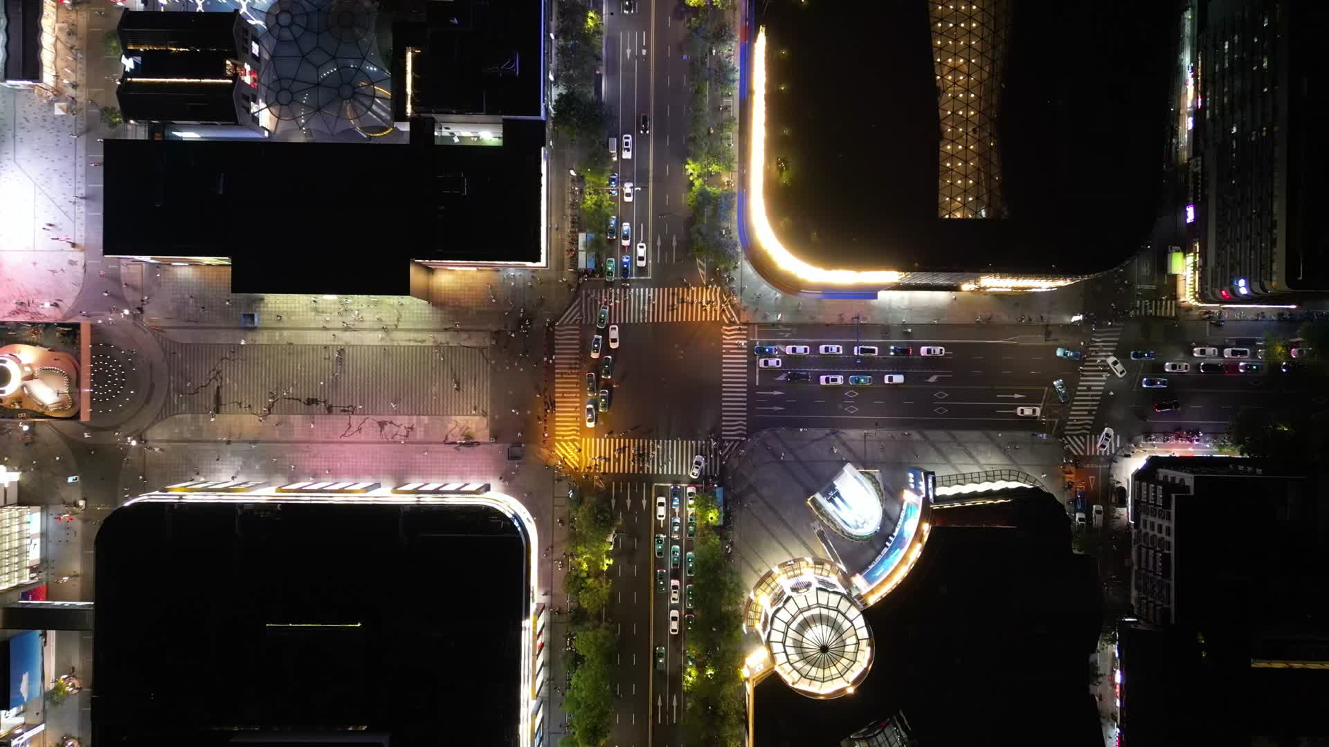 浙江杭州城市夜景航拍视频的预览图