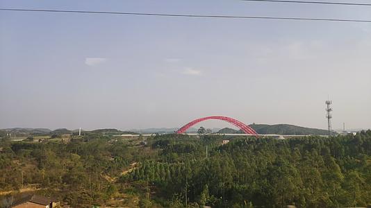 高铁风景柳州动车动车风景动车窗外风景广西动车风景窗外风景视频的预览图