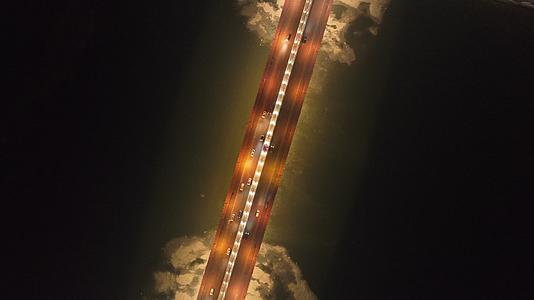 静谧小桥夜景视频的预览图