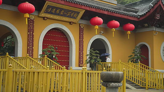 杭州春天寺院古建筑自然唯美视频的预览图