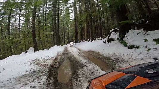 越野车ORV冬季森林雪地驾驶视频的预览图