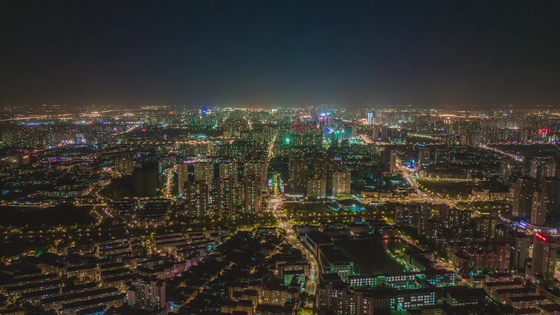 航拍江苏常州城市大景延时摄影视频的预览图