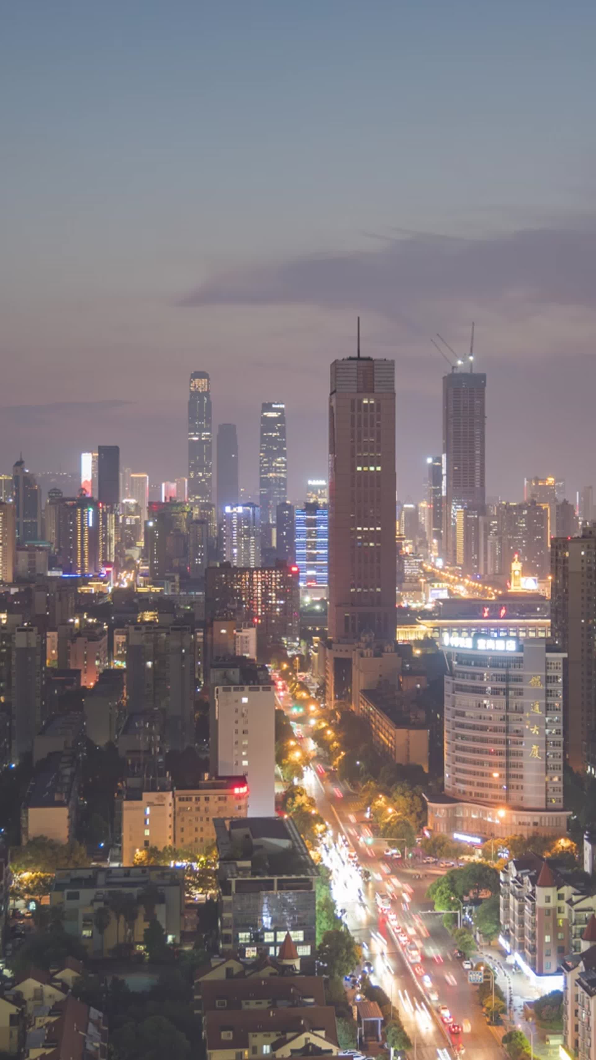 湖南长沙城市地标夜景延时视频的预览图