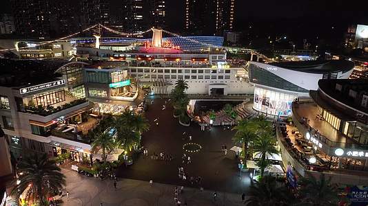 深圳市海上世界晚上夜景航拍4k合集视频的预览图
