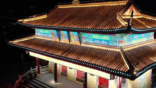 航拍扬州高邮镇国寺视频的预览图