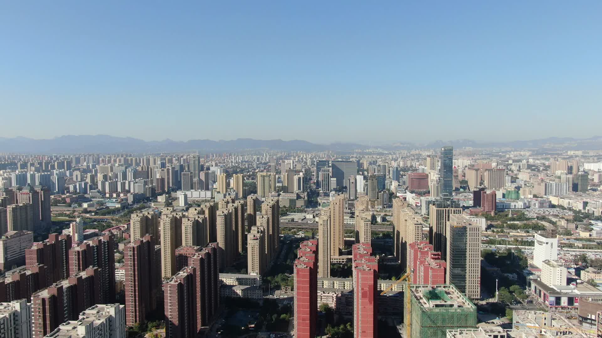 城市高楼住宅小区石家庄航拍视频的预览图