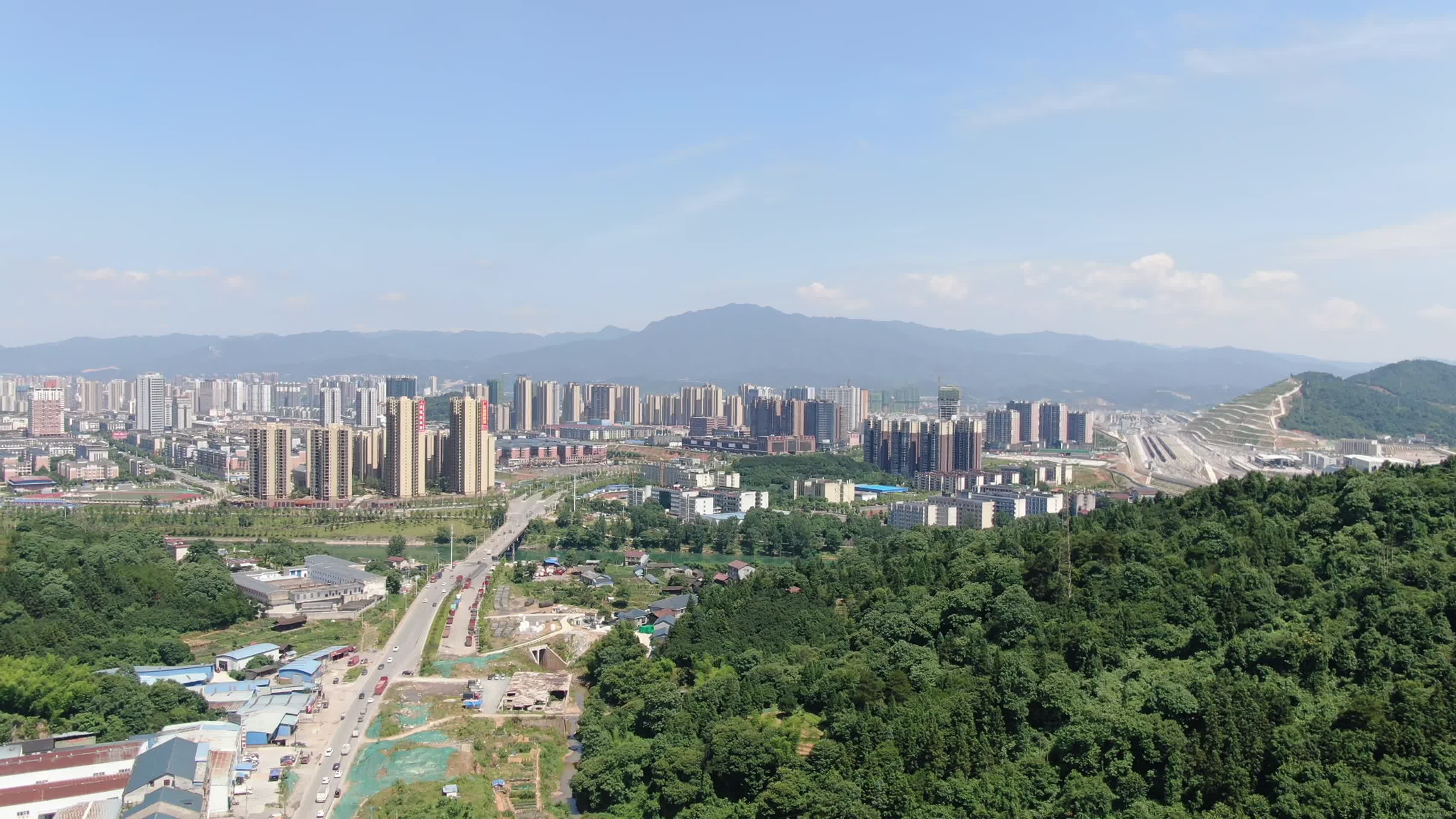 福建福州城市全景天际线航拍视频的预览图