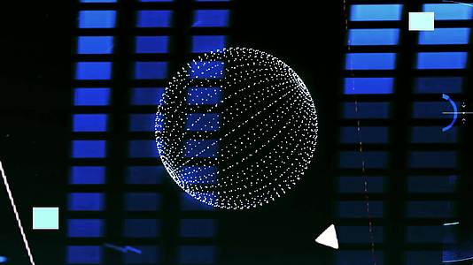蓝色科技粒子背景AE模板视频的预览图