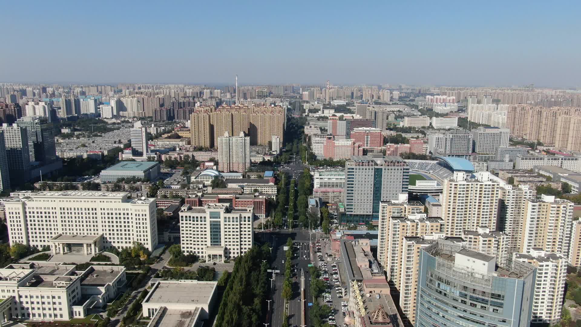 河北省政府办公楼航拍视频的预览图