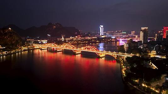延时航拍柳州夜景视频的预览图