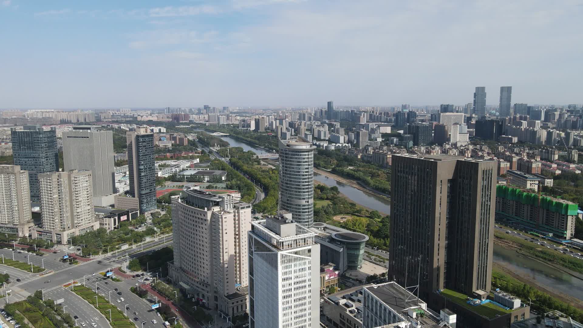 河南郑州城市风光航拍视频的预览图