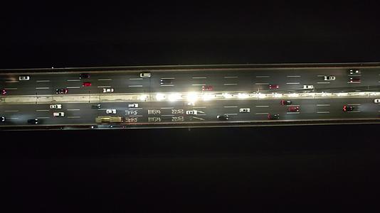 航拍浙江杭州钱江三桥夜景视频的预览图