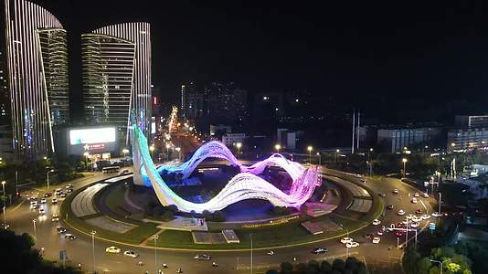 湖北武汉城市风光地标建筑航拍视频的预览图