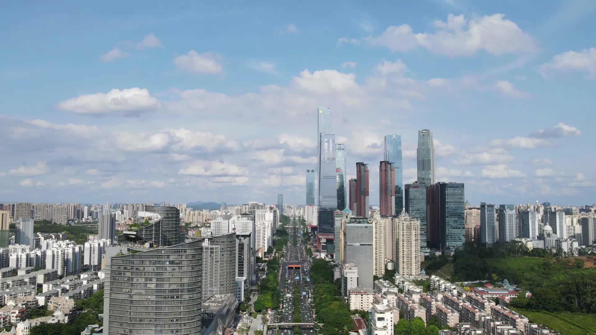 广西南宁城市风光地标建筑航拍视频的预览图