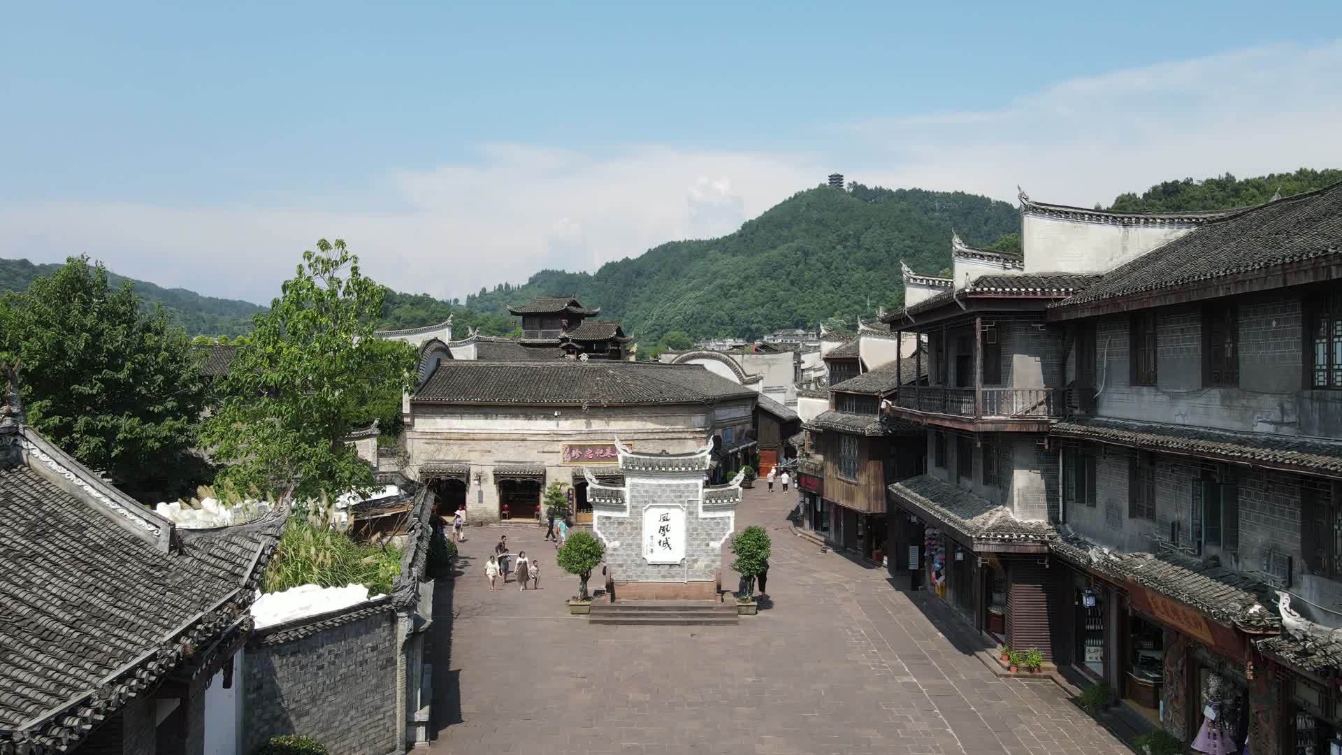 湖南湘西凤凰古城4A景区航拍视频的预览图